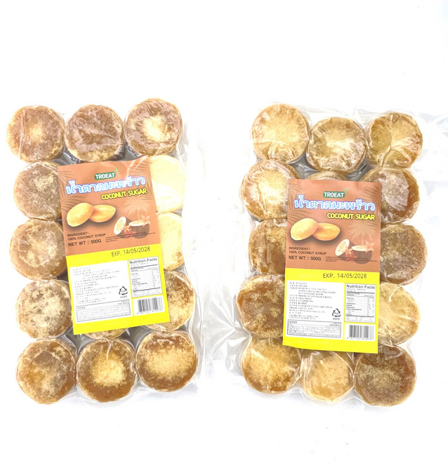 TROEAT 코코넛슈가 팜슈가 coconut sugar pham sugar, 2개, 500g