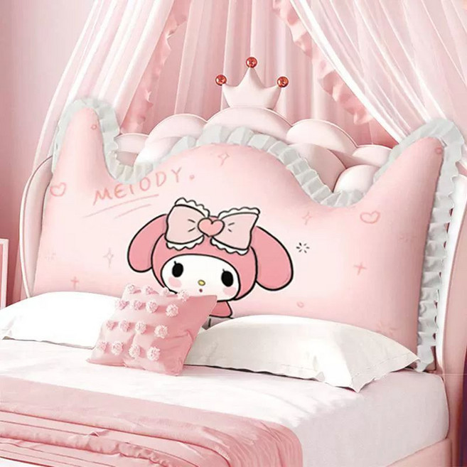 헤드쿠션 아이방 부드러운 등받이 쿠션 대형 독서쿠션 침대등받이 벽안전 새학기 봄인테리어, K-핑크 리본 토끼