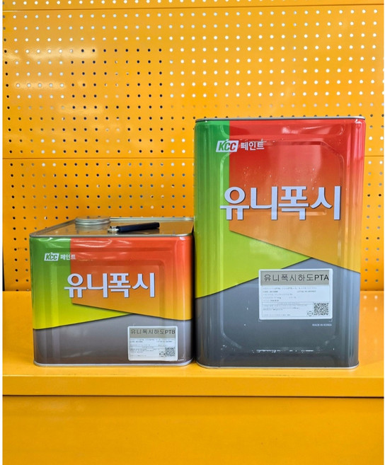 에폭시페인트 에폭시 상도 KCC페인트 유니폭시코팅K 16KG 2액형세트(주제+경화제) 주차장 공장 상가 사무실 창고 카페 에폭시바닥시공, 1개, 14L, 유니폭시 하도 투명 14L (20평)