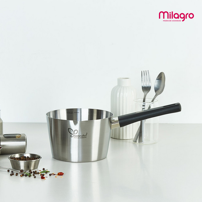 홈셰프 스텐 밀라그로 IH 누들팬 편수 냄비, 1개, 16cm