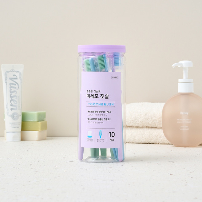 아브카 대왕칫솔 딥클린 미세모 대왕 숯 칫솔, 10개입, 1세트