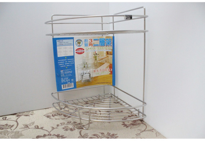 台灣製 不鏽鋼 浴室轉角架 3層 置物架, 1個
