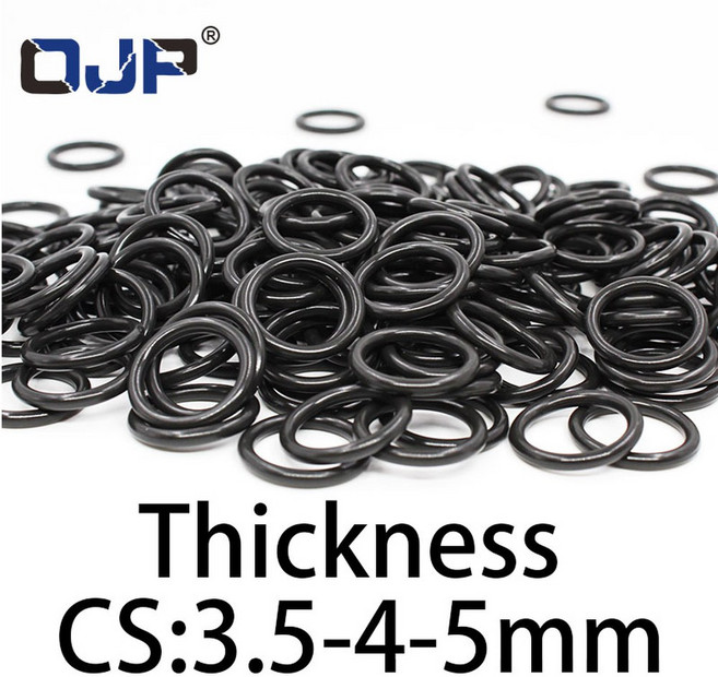O-링 두께 3.5/4/5MM 내열성 고무 사양 가스켓 CS 전체 불소 씰링 링 FKM, OD35xCS55pcs