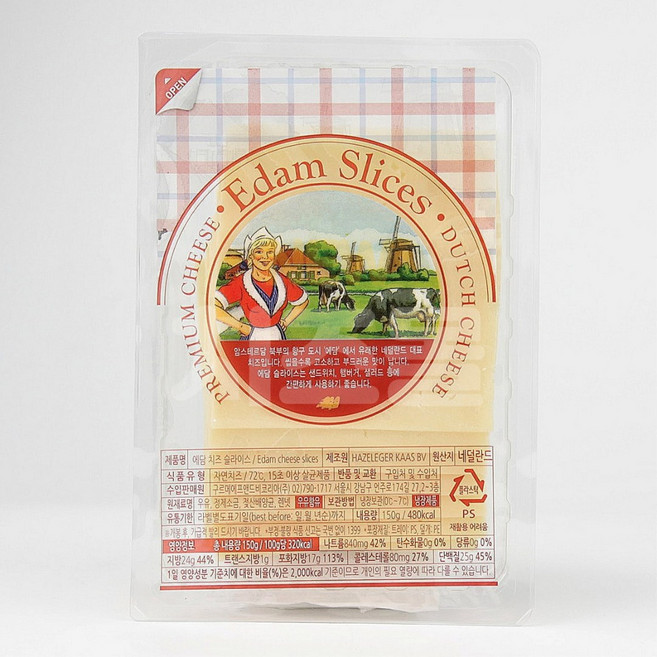 구르메 냉장 에담치즈 슬라이스 150g, 1개