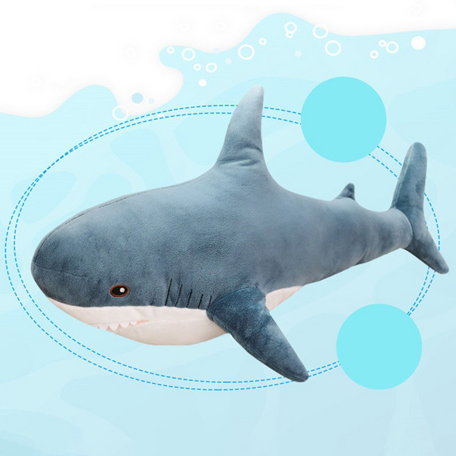 대형 상어 바디필로우 인형 안고자는 큰 모찌 수면 캐릭터 거위 쿠션 애착 베개 바디 동물