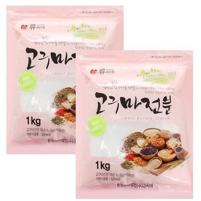 류씨네 고구마전분, 1kg, 2개