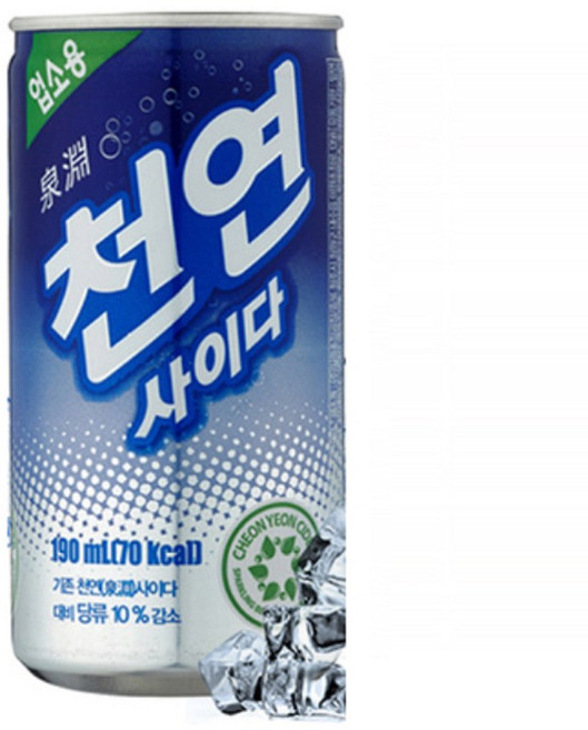 [달담박스]천연사이다 190ml 90캔 (업소용), 90개