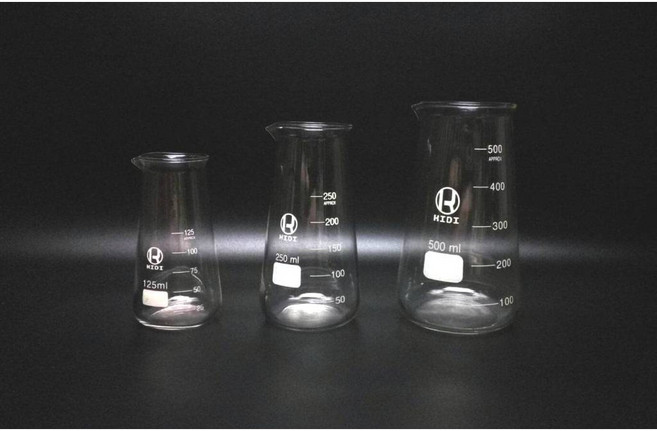GIDI 儀器 錐型燒杯 玻璃燒杯 125ml 500ml【含稅附發票】實驗室器材 低型燒杯 高型燒杯, 1個, 錐型燒杯125ml