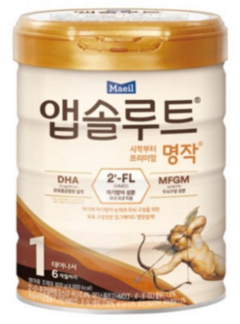 앱솔루트 명작 2FL 분유 1단계, 900g, 1개