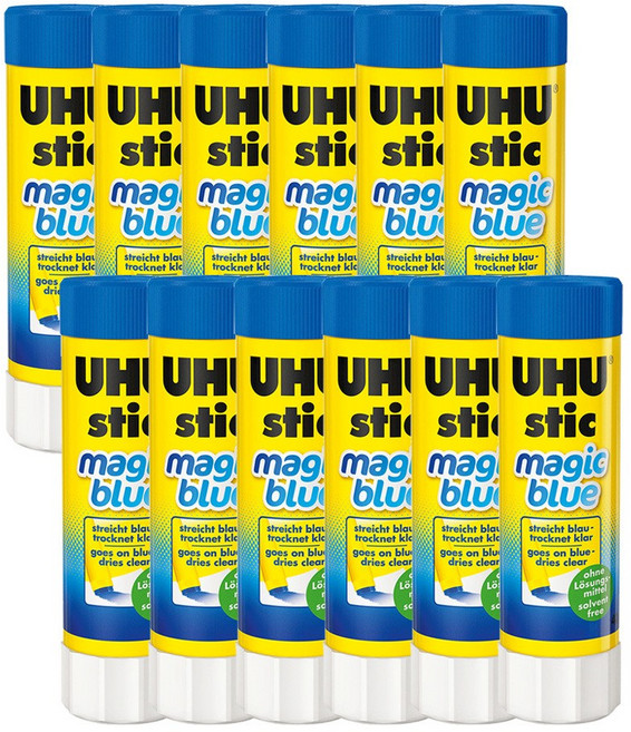 UHU 우후 블루 매직풀 40g / 고체풀 1갑(12개입)