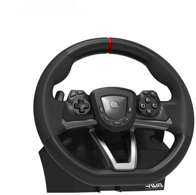 레이싱휠 스티어링 조이스틱 운전대 게임 호환 휠 시뮬레이터 연습 PC, 검은색, 1개