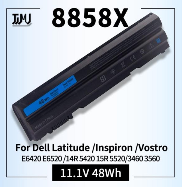 델 래티튜드 노트북 배터리 M5Y0X T54FJ 97Wh E6430 E5420 E5430 E6420 E6530 E6540 E6440 04NW9 2P2MJ NHX, 02 8858X 11.1V 48WH, 1개