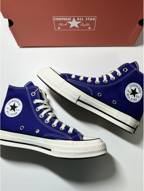 국내매장판 컨버스 척 70 하이 시즈널 컬러 나이트 인디고 블루 남녀공용 운동화 단화