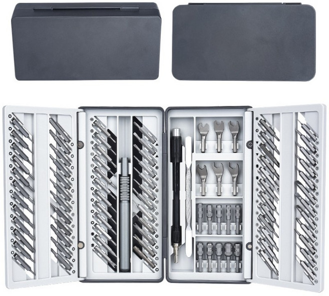 tinduo 91 in 1 정밀 스크루 드라이버 비트 세트 다기능 키트 가정용 휴대폰 컴퓨터 수리 수공구, 1개, 1개