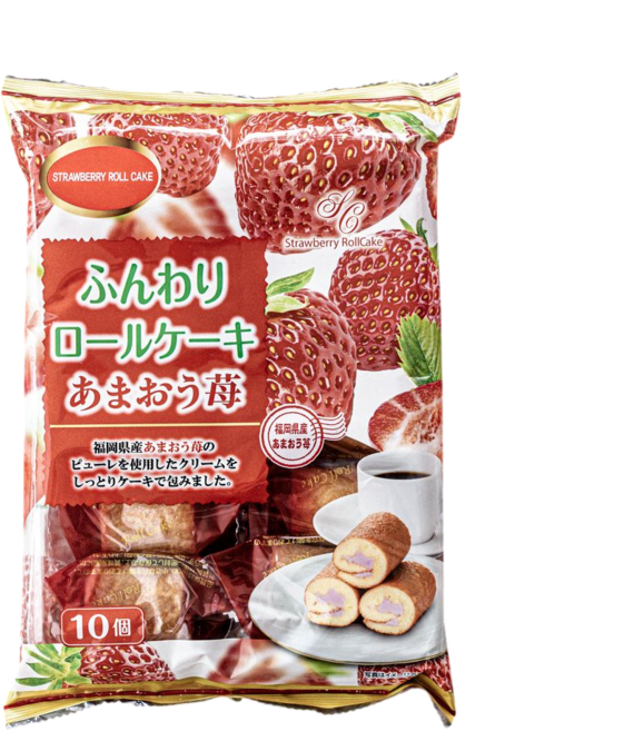 야마우치 일본빵 롤케익 딸기 롤케이크, 1개, 140g