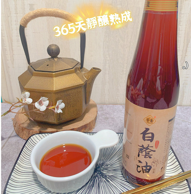 荃鑫國際 白蔭油 青仁黑豆 365天靜釀熟成 三瓶/套裝 3個, 420ml