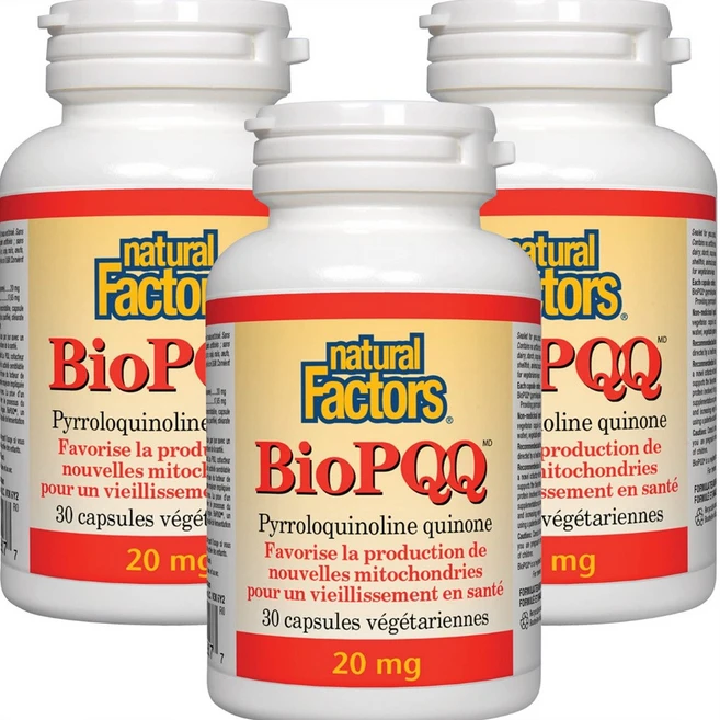PQQ 피롤로퀴놀린퀴논 피부개선 영양제 3세트 1통30캡슐 캐나다내수용 네츄럴팩터, 30정, 3개 - 쿠팡