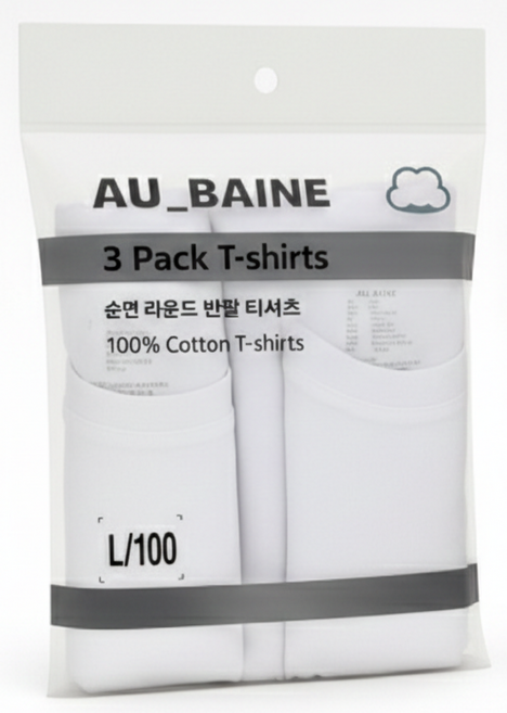 순면 라운드 반팔 티셔츠 3팩 30수 코마사 면티 튜블러티셔츠