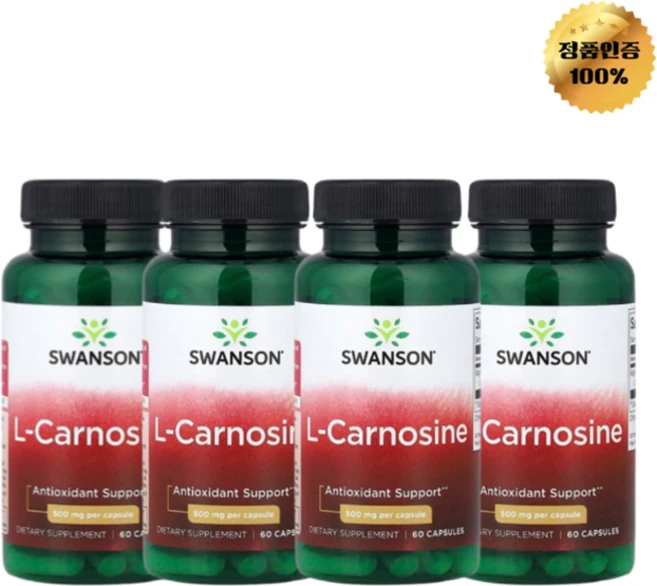 2+2 스완슨 L카르노신 500mg 캡슐 60정, 4개 - 쿠팡