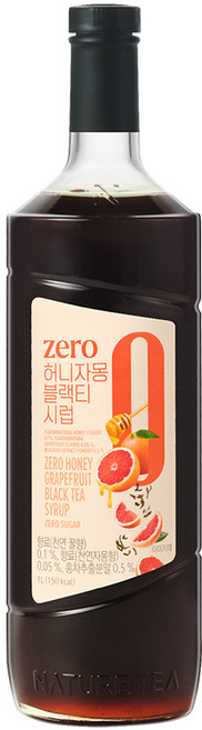 네이쳐티 zero 허니자몽블랙티 시럽, 1개, 1L