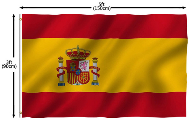 100% 폴리에스터 스페인 국기 직접, [01] 90x150 센치메터, [01] A, 1개