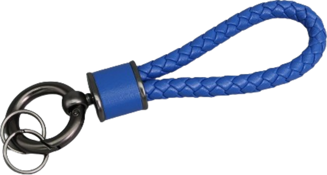 카슬라 가죽 레더루프 키링 열쇠고리, 인디고, 1개