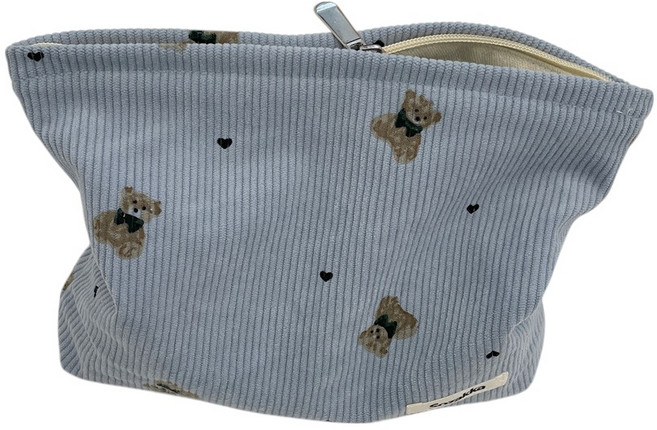 코듀로이 곰돌이 화장품파우치 이너백