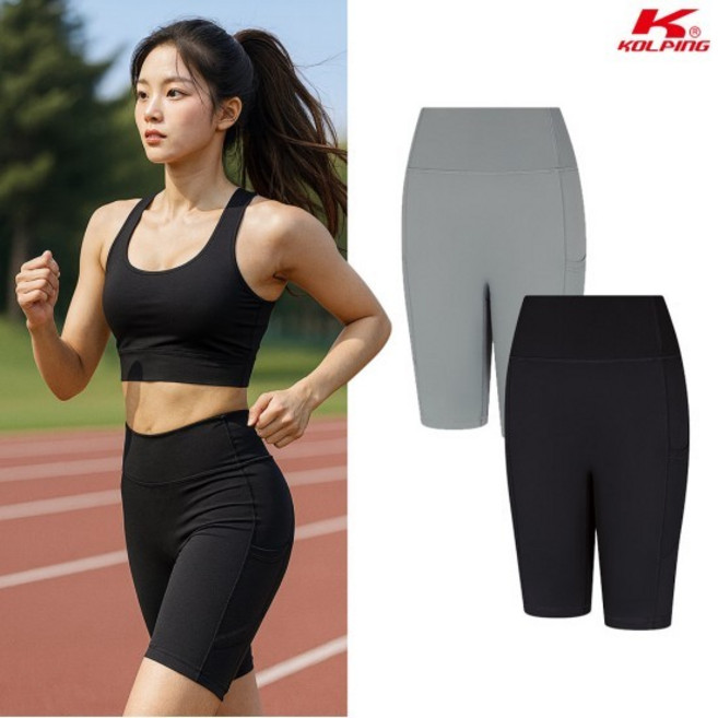 여성 여름 5부기장 일상 등산 레깅스 KSC975VP1W