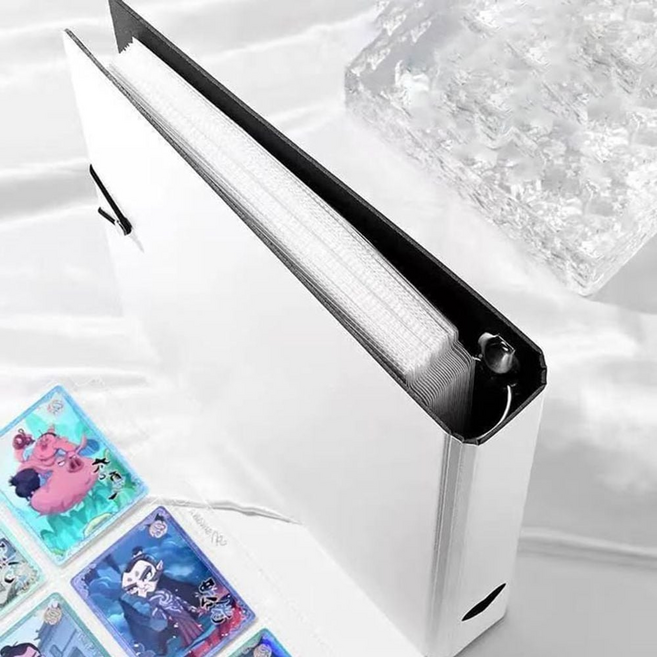 포토카드 9포켓 앨범 포카 슬리브 바인더 스타카드 수집북 엽서 보관 파일 카드 컬렉션 북, 9칸 화이트