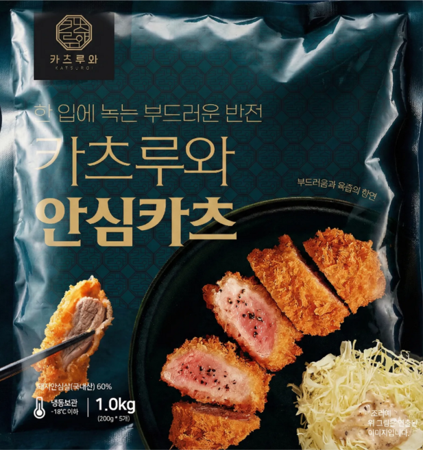 카츠루와 안심카츠 200gX5장 프리미엄 생 돈까스 안심돈까스 업소용수제냉동, 1kg 1개
