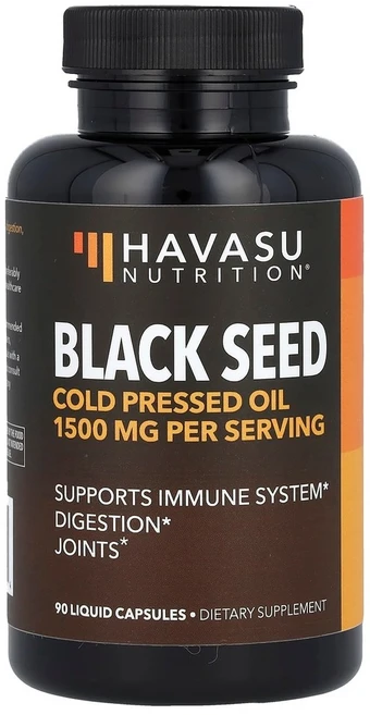 하바수 블랙 커민씨드 오일 콜드 프레스 1500mg 90액상캡슐 티모퀴논 블랙시드, 1개, 90정 - 쿠팡