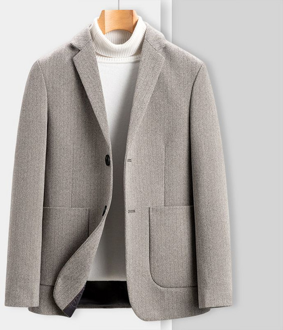 휠렉스 남성 봄 비즈니스 심플 네크라인 모직 정장 자켓 Y444