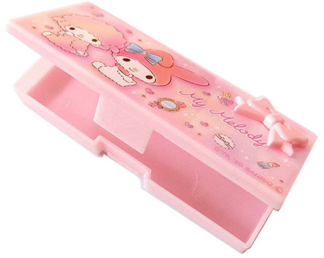 BenF Joy 산리오 휴대용 보관함 소품 케이스 보관함 정리함 면봉 치실 이쑤시개 머리끈 머리핀, 1개, 1개입, 마이멜로디