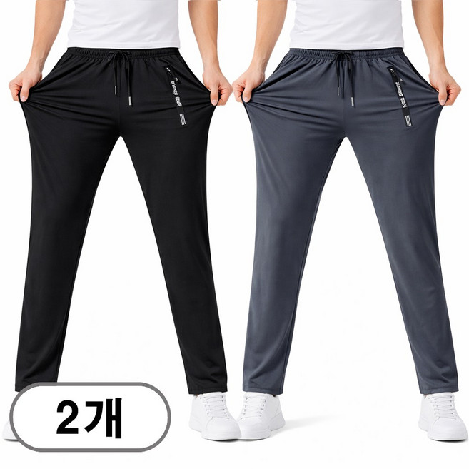 차쿠 1+1 남성 여성 여름 아이스 바지 얼음 조거 쿨 팬츠 작업복 스판 슬랙스 트레이닝 스포츠 운동 바지 냉촉감