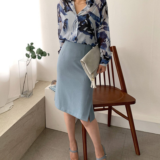 네모엔룩 여성용 세컨슬릿 스커트