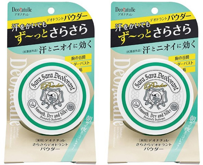 데오나츄레 사라사라 데오드란트 파우더 본체15g, 2개, 15g