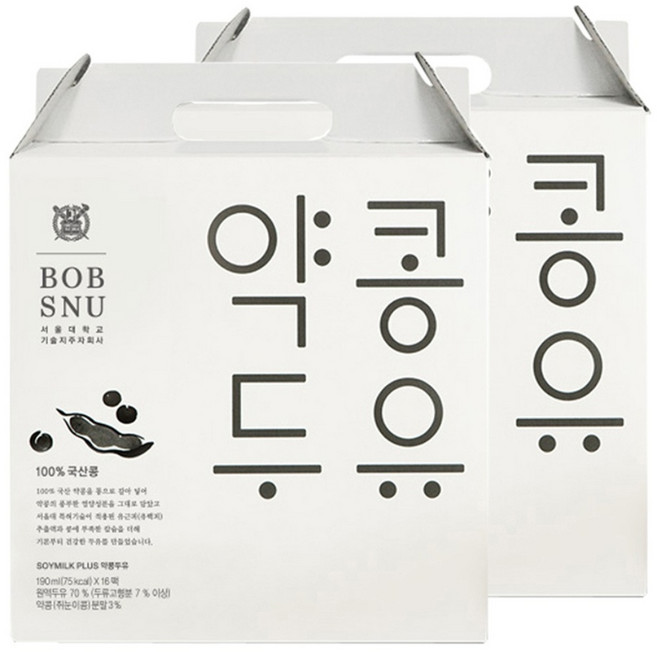 서울대밥스누 오리지널 약콩두유, 190ml, 32개