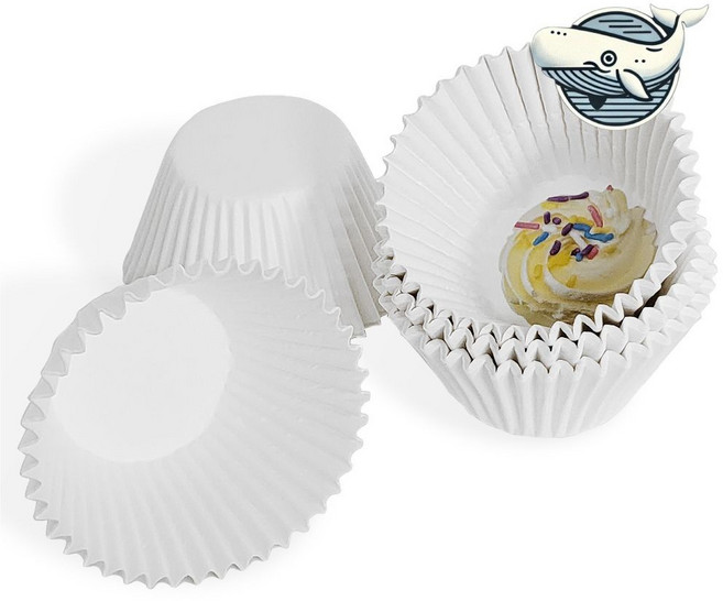 무지 화이트 베이킹컵 100매 대형 유산지 hot*04466xq, 1개