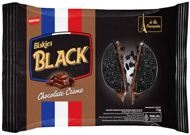 비스키스 블랙 초콜릿 크림 크래커, 1개, 72g