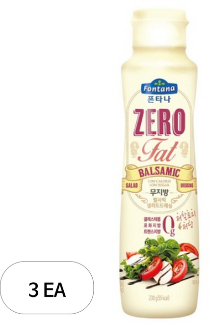 폰타나 무지방 그린키위 샐러드드레싱, 230g, 3개