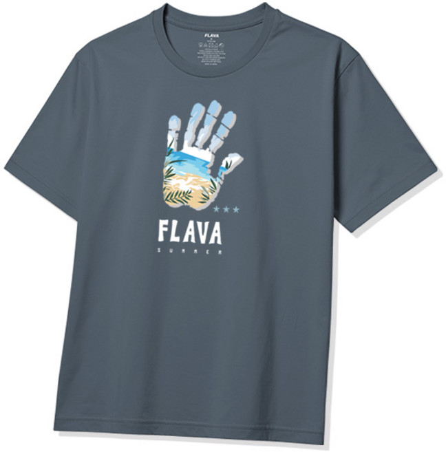 FLAVA Beach Palm 반팔 티셔츠 남녀공용 남자 남성 면티 빅사이즈 반팔