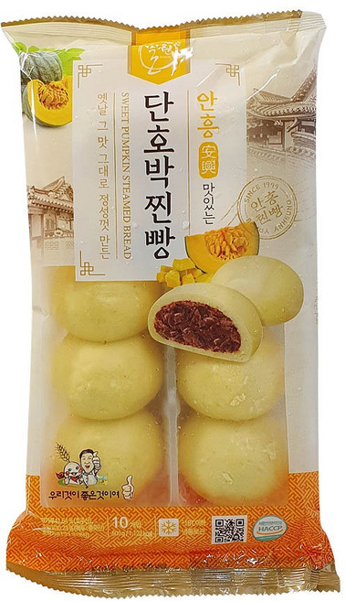 직판 밀원본가 안흥찐빵 단호박 500g (50g x 10개입) HACCP, 1개