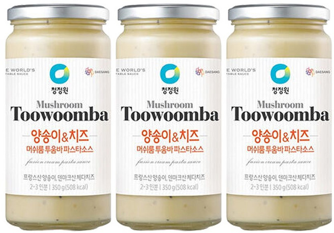 청정원 머쉬룸투움바 파스타소스 350g 3개