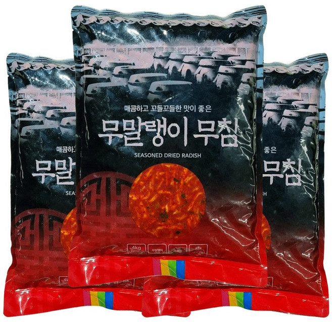 맛찬 착한 무말랭이무침 업소용 대용량, 4kg, 3개