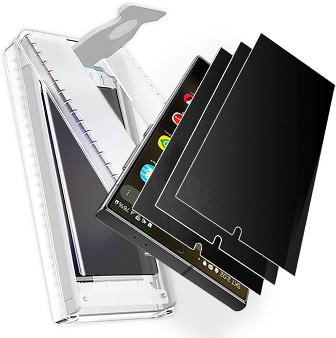 키큰기린 갤럭시 이지키트 제로 사생활보호 프라이버시 액정 보호 강화유리 필름 3매, 3개