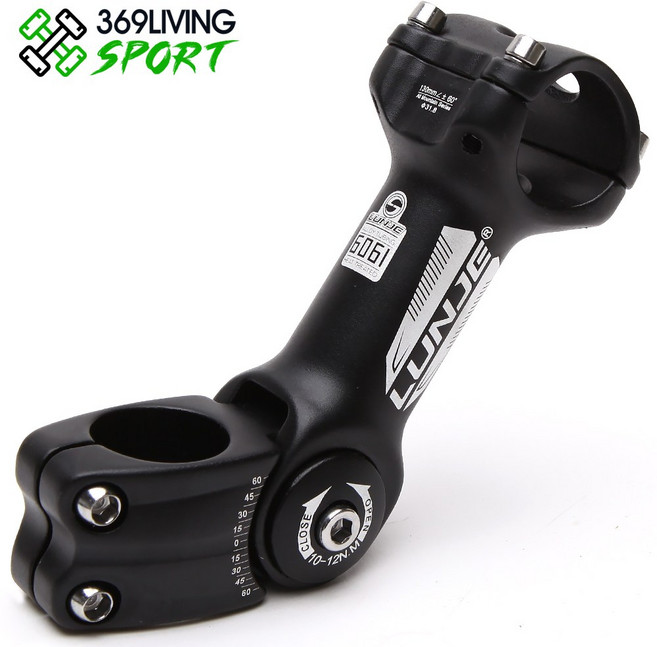 369LIVING LUNJE 자전거 핸들바 높이 각도 조절 가변 스템, 1개, 05.핸들바31.8/길이130MM