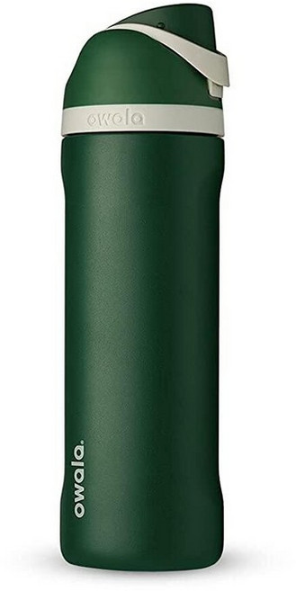 Owala 해리 포터 FreeSip 단열 스테인리스 스틸 물병 빨대 포함 BPA 프리 스포츠 여행에 적합 709.8ml(24온스) 후플푸프143926, Harry Potter, Slytherin