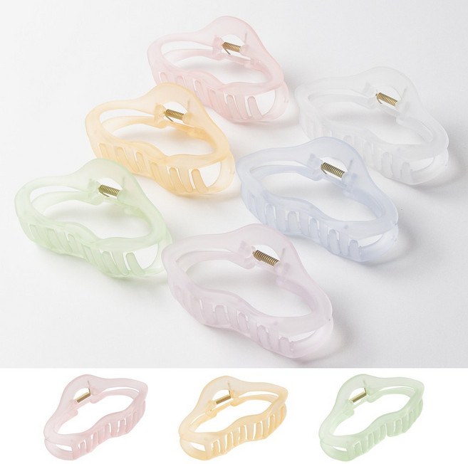 무광 구름 헤어집게핀 반묶음 올림머리 3개 세트