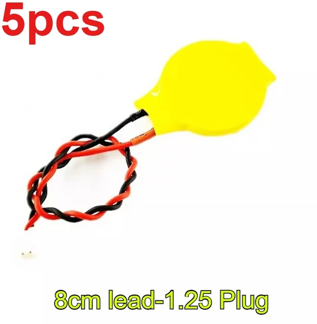 5개/몫 CR2032 배터리(와이어 2핀 1.25 플러그 포함) Lenovo IBM 노트북 마더보드 BIOS CMOS 분해 버튼 배, 01 China Mainland, 03 5pcs - 8cm lead