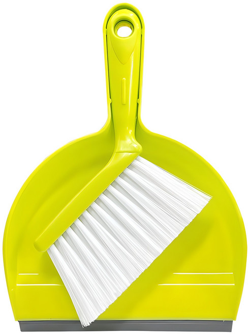 솔앤소울 미니 빗자루 + 쓰레받기 세트, 1세트, 라임